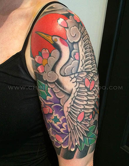 60 Crane Tattoo Designs for Men [2024 Inspiration Guide] | Blossom tattoo,  Tattoo designs men, Crane tattoo