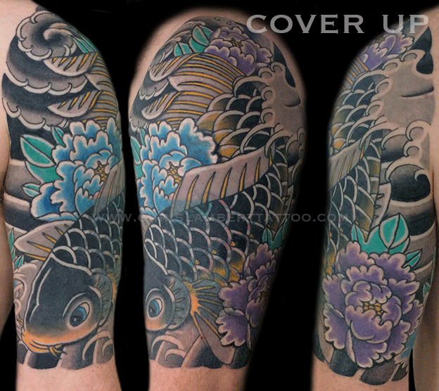 Japanese Koi Sleeve Tattoo